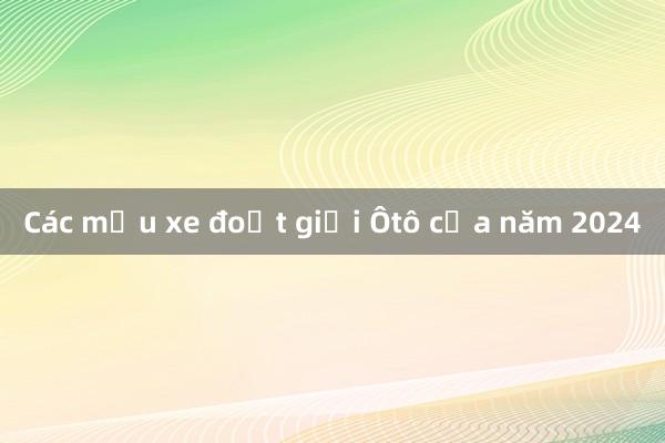 Các mẫu xe đoạt giải Ôtô của năm 2024