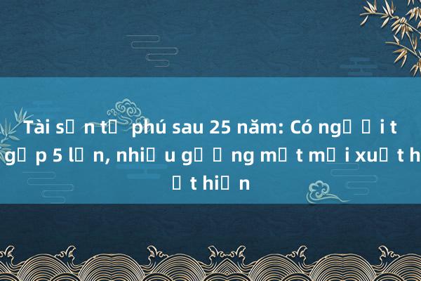 Tài sản tỉ phú sau 25 năm: Có người tăng gấp 5 lần， nhiều gương mặt mới xuất hiện