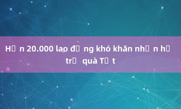 Hơn 20.000 lao động khó khăn nhận hỗ trợ quà Tết